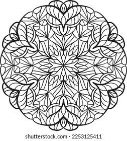 Mandala pacífica coloración relajante patrón anti estrés meditación