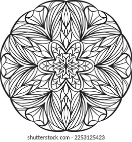 Mandala pacífica coloración relajante patrón anti estrés meditación