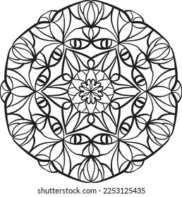 Mandala pacífica coloración relajante patrón anti estrés meditación