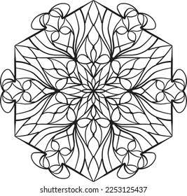 Peaceful mandala coloring relaxing pattern anti stress meditation