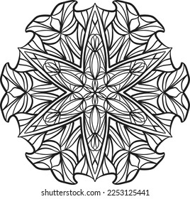 Peaceful mandala coloring relaxing pattern anti stress meditation