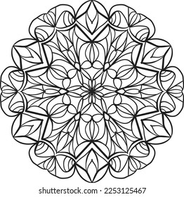 Mandala pacífica coloración relajante patrón anti estrés meditación