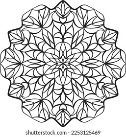 Mandala pacífica coloración relajante patrón anti estrés meditación