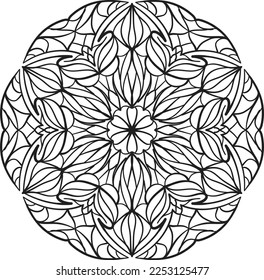 Peaceful mandala coloring relaxing pattern anti stress meditation