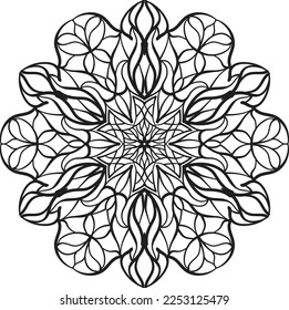 Mandala pacífica coloración relajante patrón anti estrés meditación