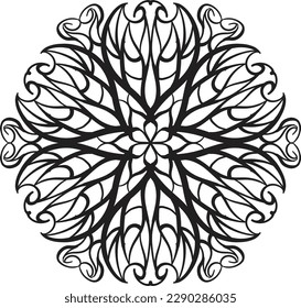 Peaceful mandala coloring relaxing pattern anti stress meditation