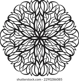 Peaceful mandala coloring relaxing pattern anti stress meditation