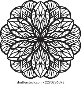 Peaceful mandala coloring relaxing pattern anti stress meditation