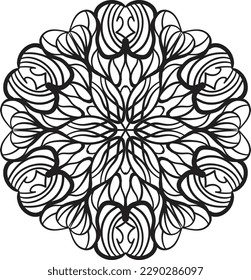 Peaceful mandala coloring relaxing pattern anti stress meditation