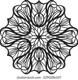 Peaceful mandala coloring relaxing pattern anti stress meditation
