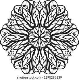 Mandala pacífica coloración relajante patrón anti estrés meditación