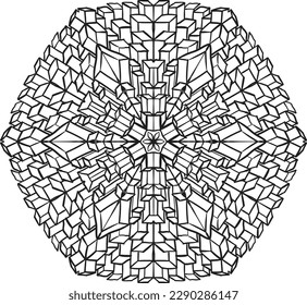 Peaceful mandala coloring relaxing pattern anti stress meditation