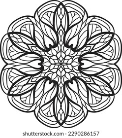 Mandala pacífica coloración relajante patrón anti estrés meditación