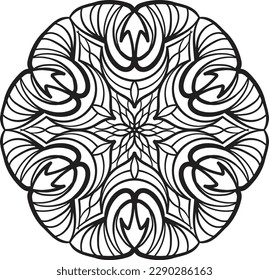 Ruhige Mandala-Färbung entspannendes Muster Anti Stress Meditation
