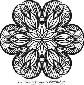 Mandala pacífica coloración relajante patrón anti estrés meditación