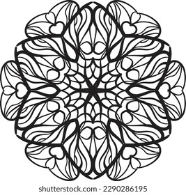 Peaceful mandala coloring relaxing pattern anti stress meditation