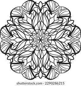 Mandala pacífica coloración relajante patrón anti estrés meditación