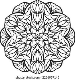 Peaceful mandala coloring spiritual therapy