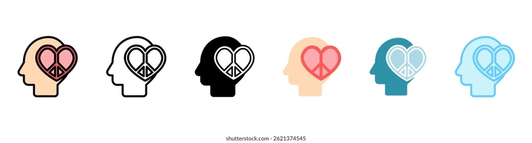 Peaceful Mind multi style, mini illustration icon, related to relaxation, spa, wellness and more. Vector EPS 10 for modern concept, print, UI, UX kit, web and app development