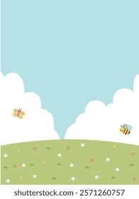 Peaceful Nature Field Background Template