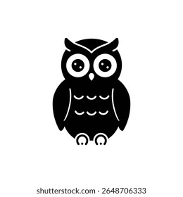 Peaceful Owl Sitting for a Calm and Wise Nature Symbol