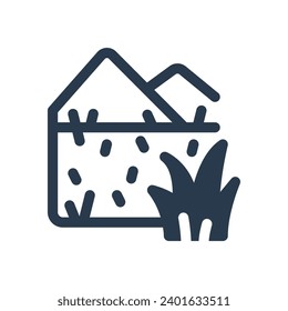Peaceful Prairie Vector Icon Illustration for Grassland Serenity