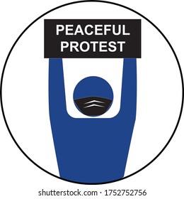 Peaceful Protest Sign (vector icon)