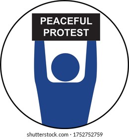 Peaceful Protest Sign (vector icon)