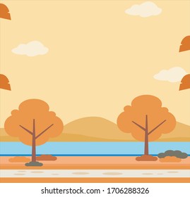 eine ruhige Landschaft am Flussufer