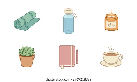 A peaceful setup for relaxation and mindfulness with everyday items.