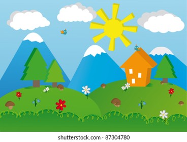 Peaceful summer landscape