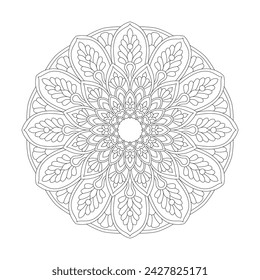 Peaceful Swirling Bliss Mandala Coloring Book Page for kdp Book Interior. Peaceful Petals, Ability to Relax, Brain Experiences, Harmonious Haven, Peaceful Portraits, Blossoming Beauty mandala design.