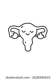 Peaceful uterus icon, simple vector illustration