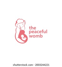 peaceful womb logo  design vector illustration