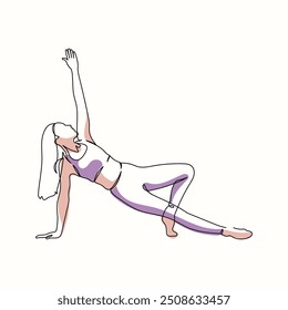 Peaceful Yoga Line Art for Stress Relief and Relaxation.eps