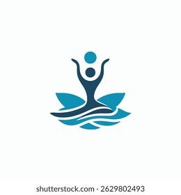 Peaceful yoga logo for sale.