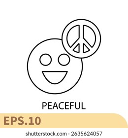 peacefull icons  symbol vector elements for infographic web