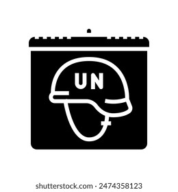 peacekeepers international day glyph icon vector. peacekeepers international day sign. isolated symbol illustration