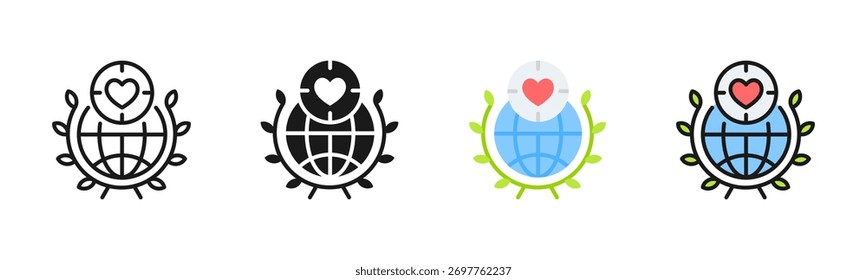Paquete De Iconos De Mantenimiento De La Paz En Varios Estilos