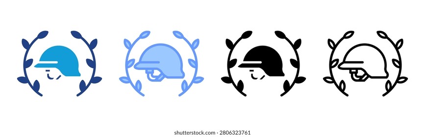 Peacekeeping icon set multiple style collection