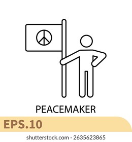 peacemaker icons  symbol vector elements for infographic web