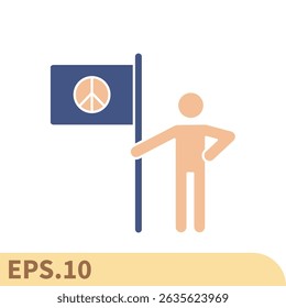 peacemaker icons  symbol vector elements for infographic web