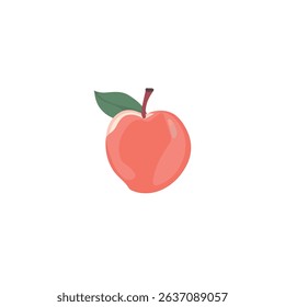 peach 2D flat vector illustration icon, isolated on a white background.

