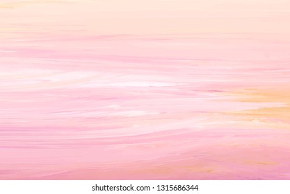 Peach abstract acrylic brush stroke textured background vector