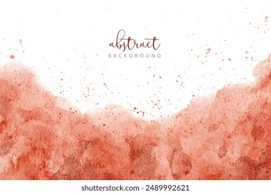 peach abstract watercolor background footer