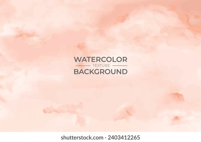 Peach abstract watercolor background texture