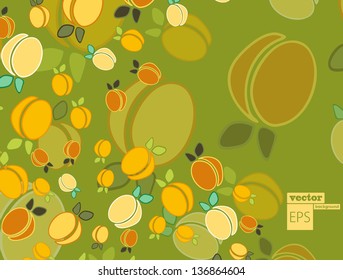 peach apricot vector
