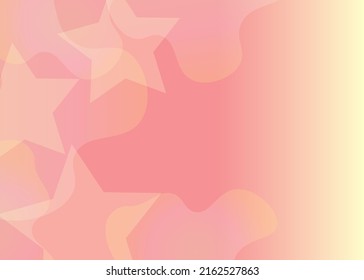 Peach background decorated with stars, abstract.