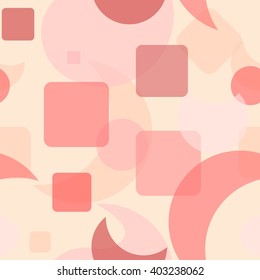 peach background with geometric shapes
