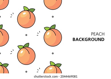 Peach background. Icon design. Template elements. isolated on white background